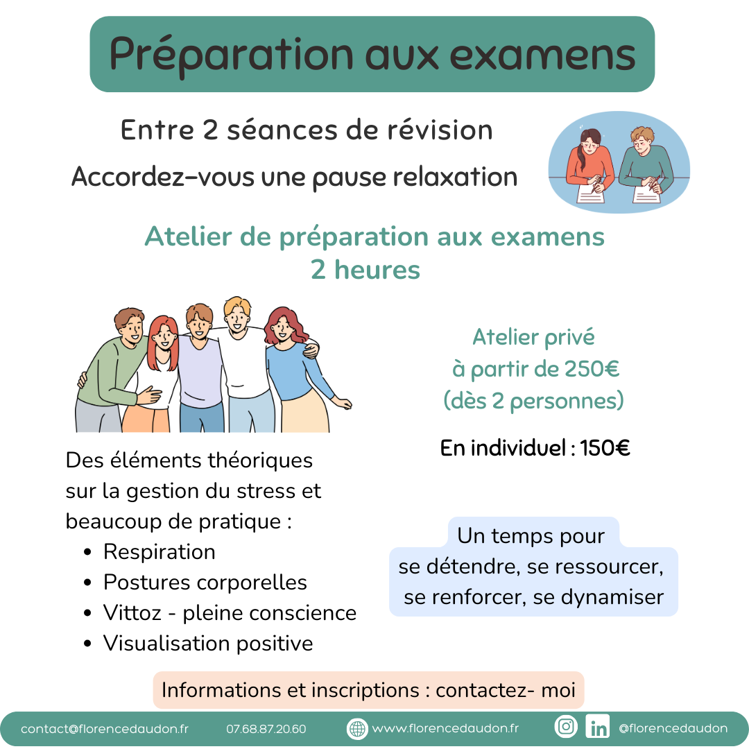 relaxation préparation examen entretien évènement